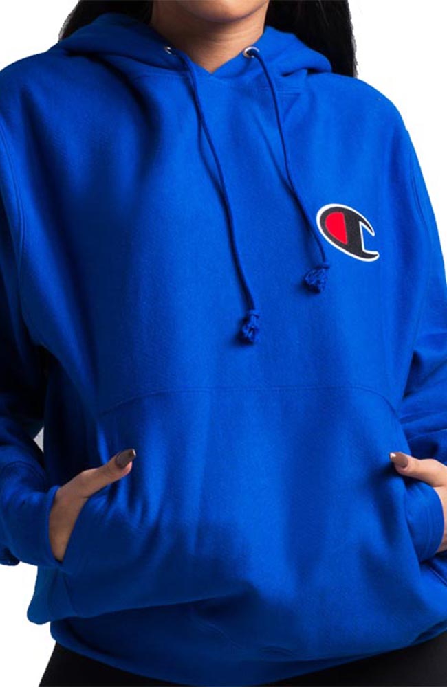 blue champion hoodie