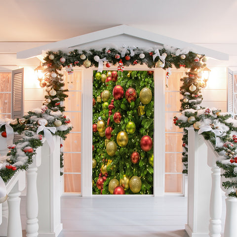 Christmas tree door cover