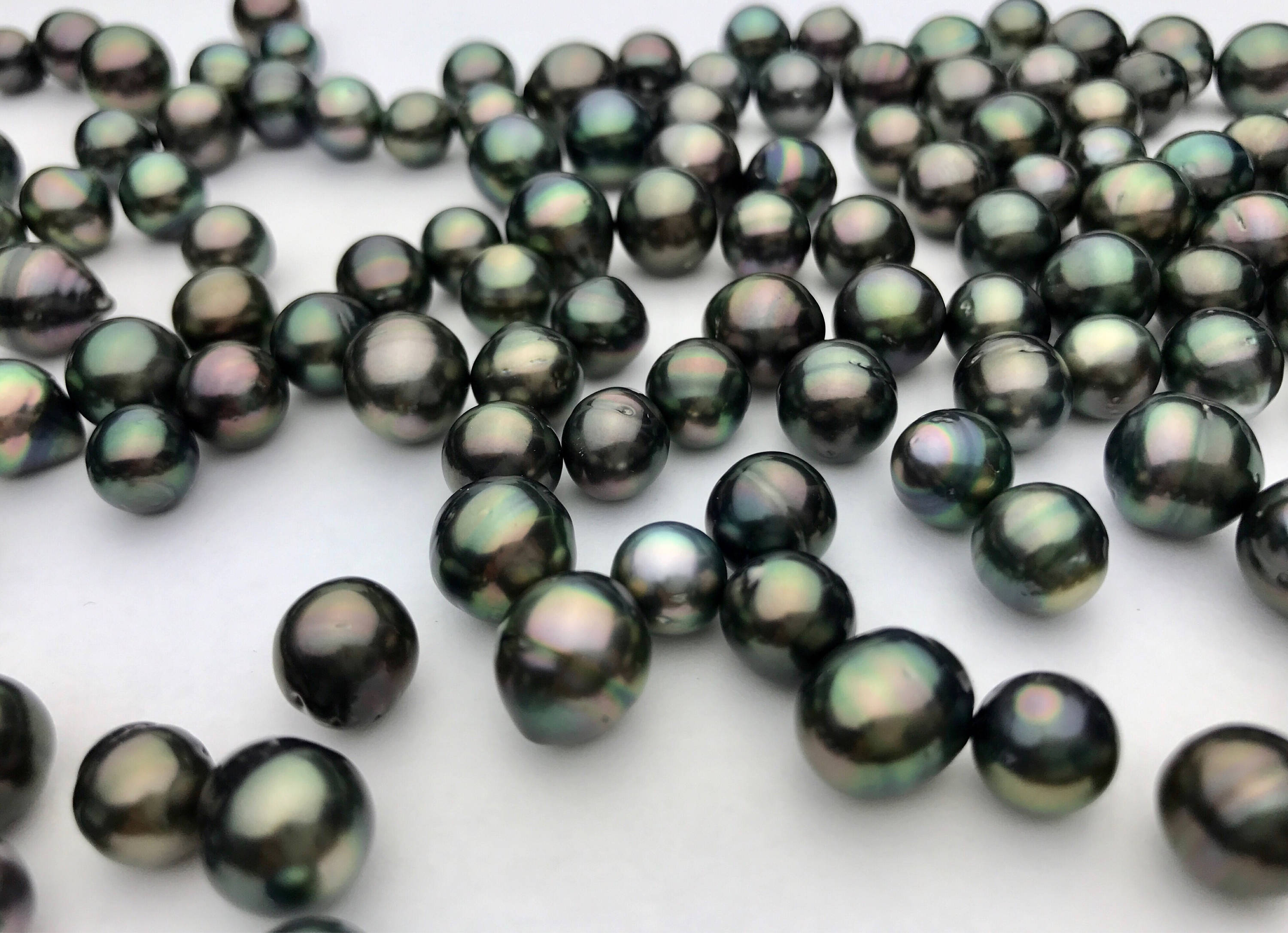  Medium- Dark Tahitian Loose pearls, Near Round, AA, 9mm, Rikitea Pearls, #539 