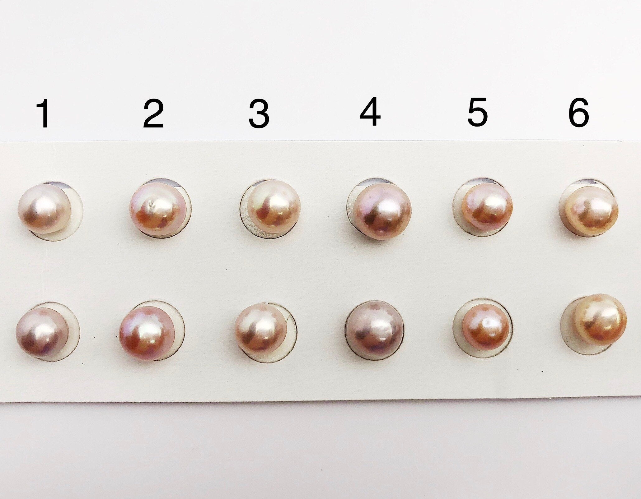  6-7mm Edison AA Loose Matched Pearls, Pink and Peach, 7mm Round (319) 