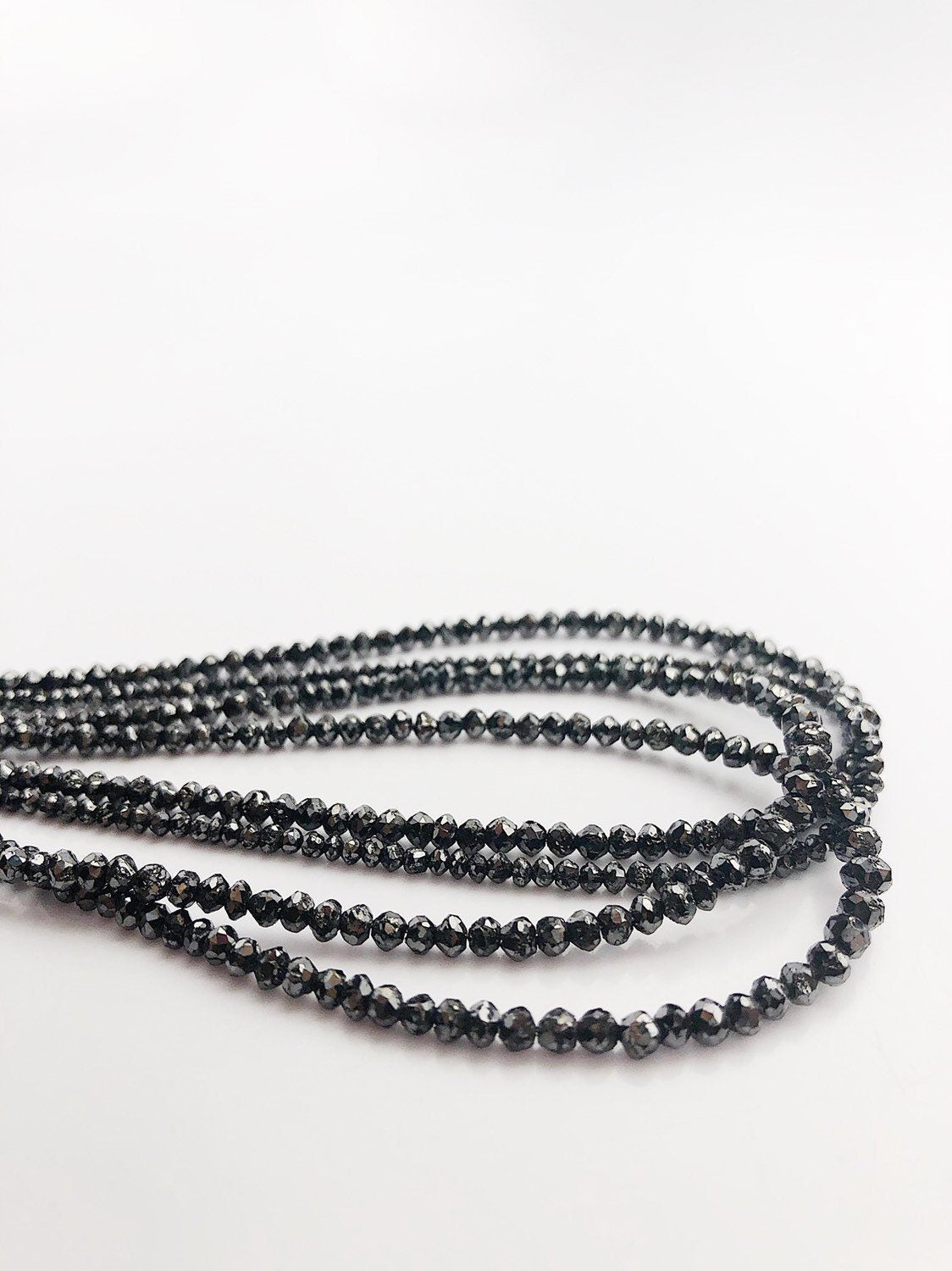  HALF OFF SALE - Gray Diamond Gemstone Beads, Full Strand, 16" 