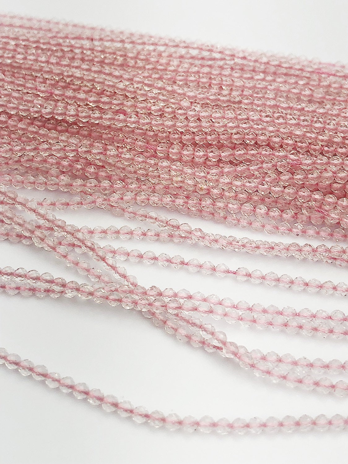  HALF OFF SALE - Rose Quartz Gemstone Beads, Full Strand, Semi Precious Gemstone, 13" 