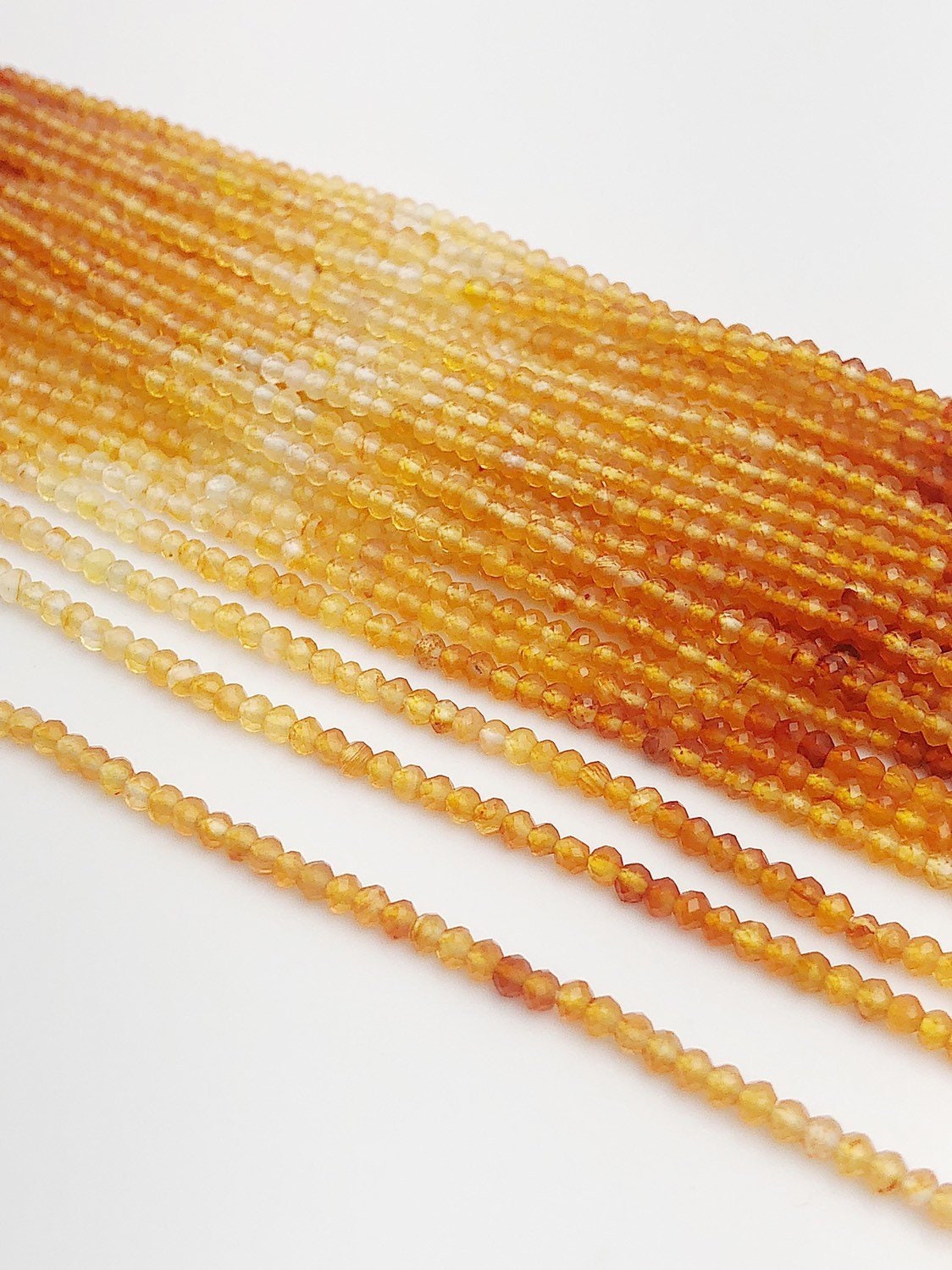  HALF OFF SALE - Shaded Coraline Gemstone Beads, Full Strand, Semi Precious Gemstone, 13" 