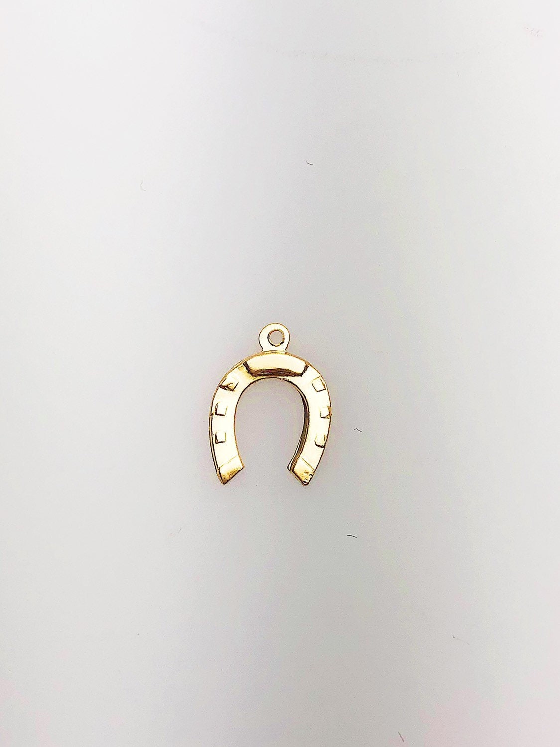  14K Gold Fill Horseshoe Charm w/ Ring, 9.0mm, Made in USA - 42 