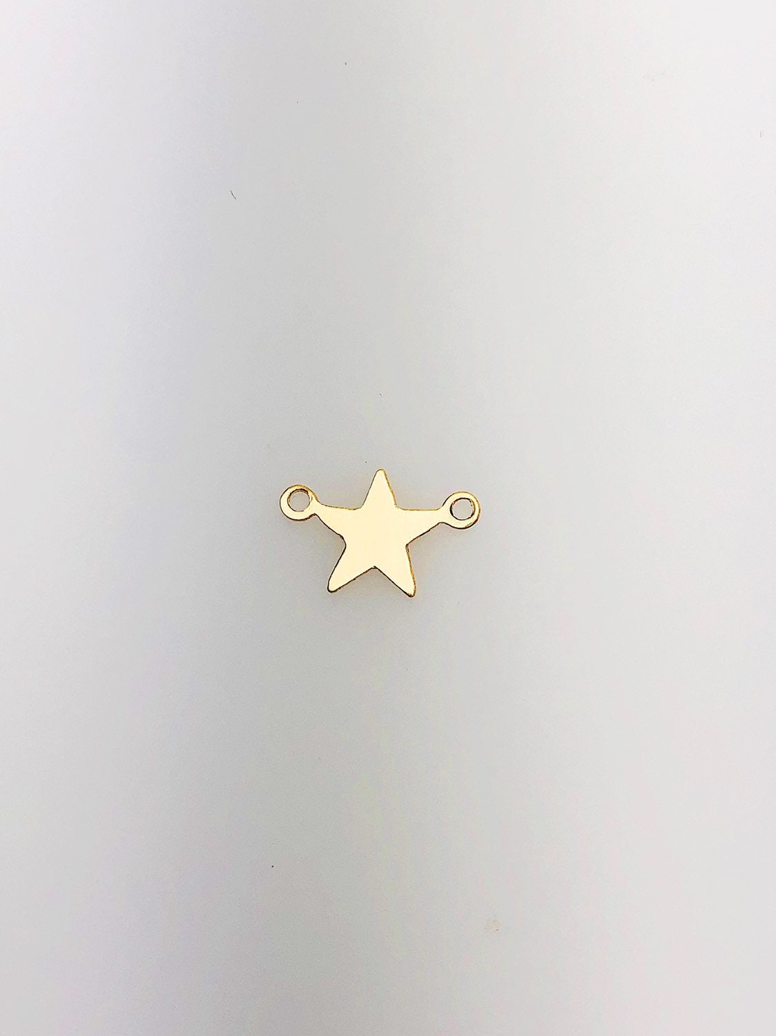  Spectacular 14K Gold Fill Star Charm w/ two Rings, 11.4x7.4mm sku #111 