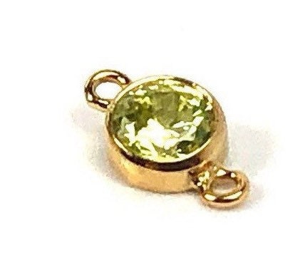  14KGF Lime 3A bezel connector, 14K gold filled , Sku # 4005780M8 