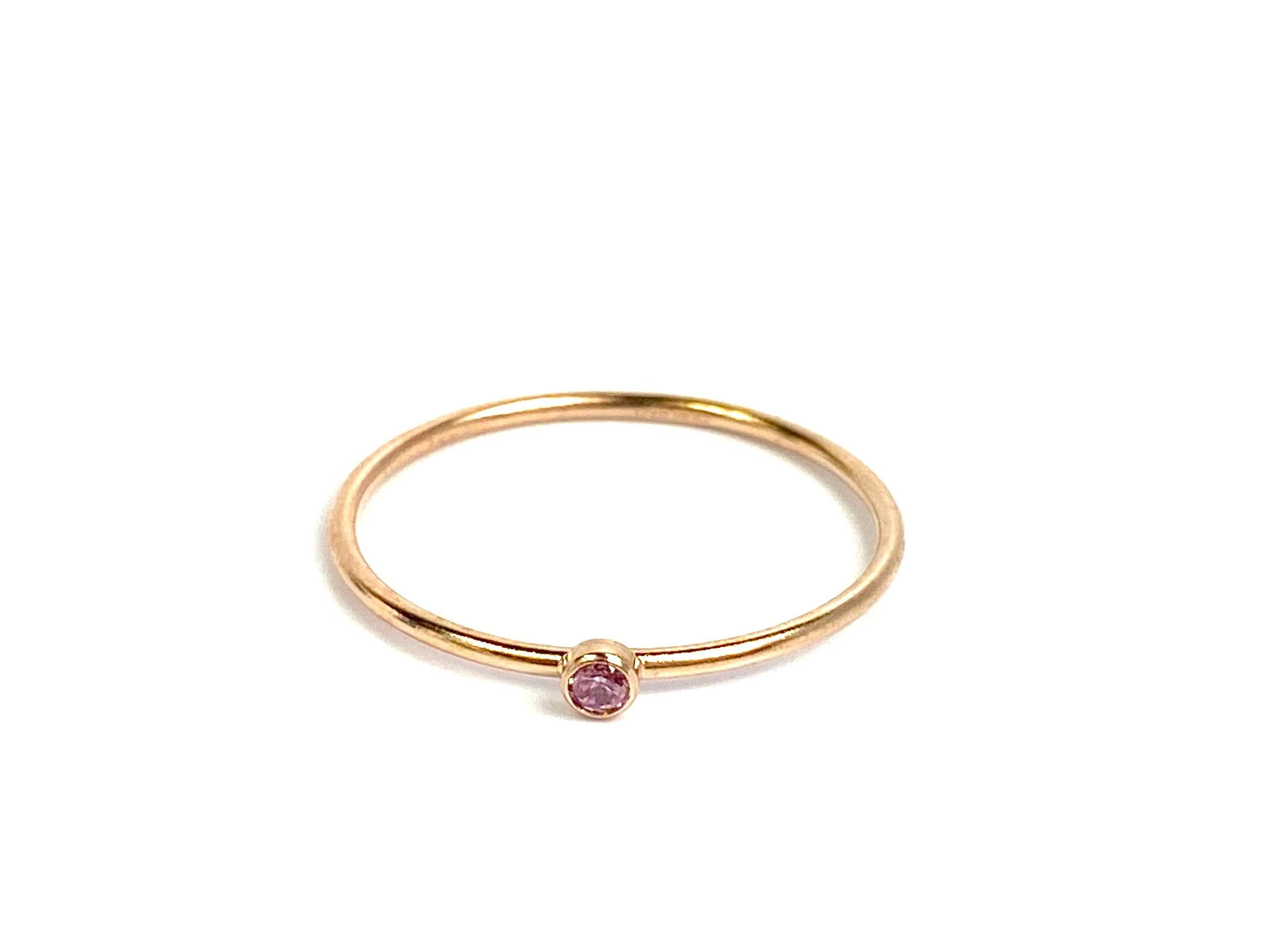  2mm Pink 3A CZ Stacking Ring , Sku#4820R7M10 