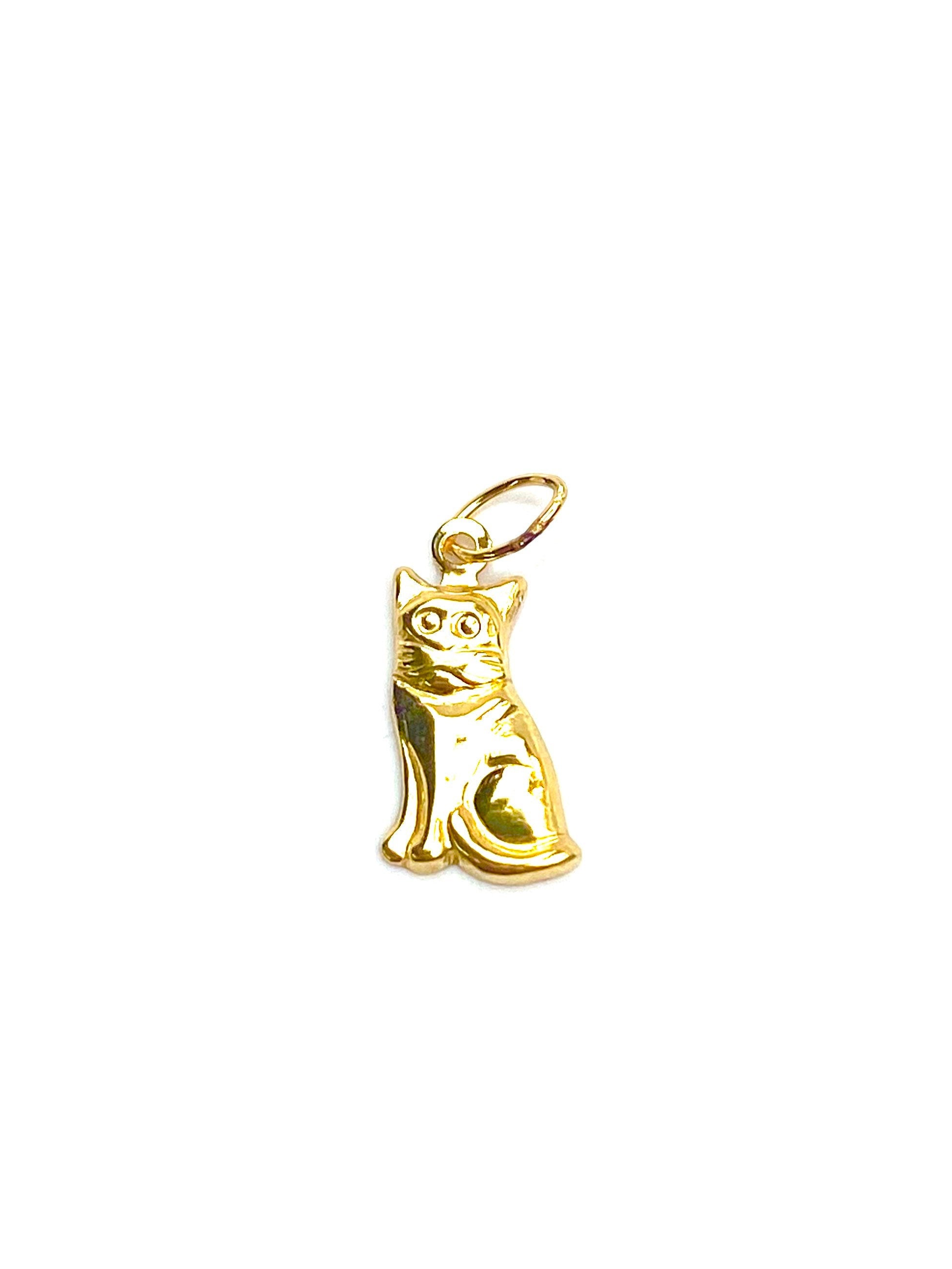  14KGF Cat Charm , Sku#1896-C 