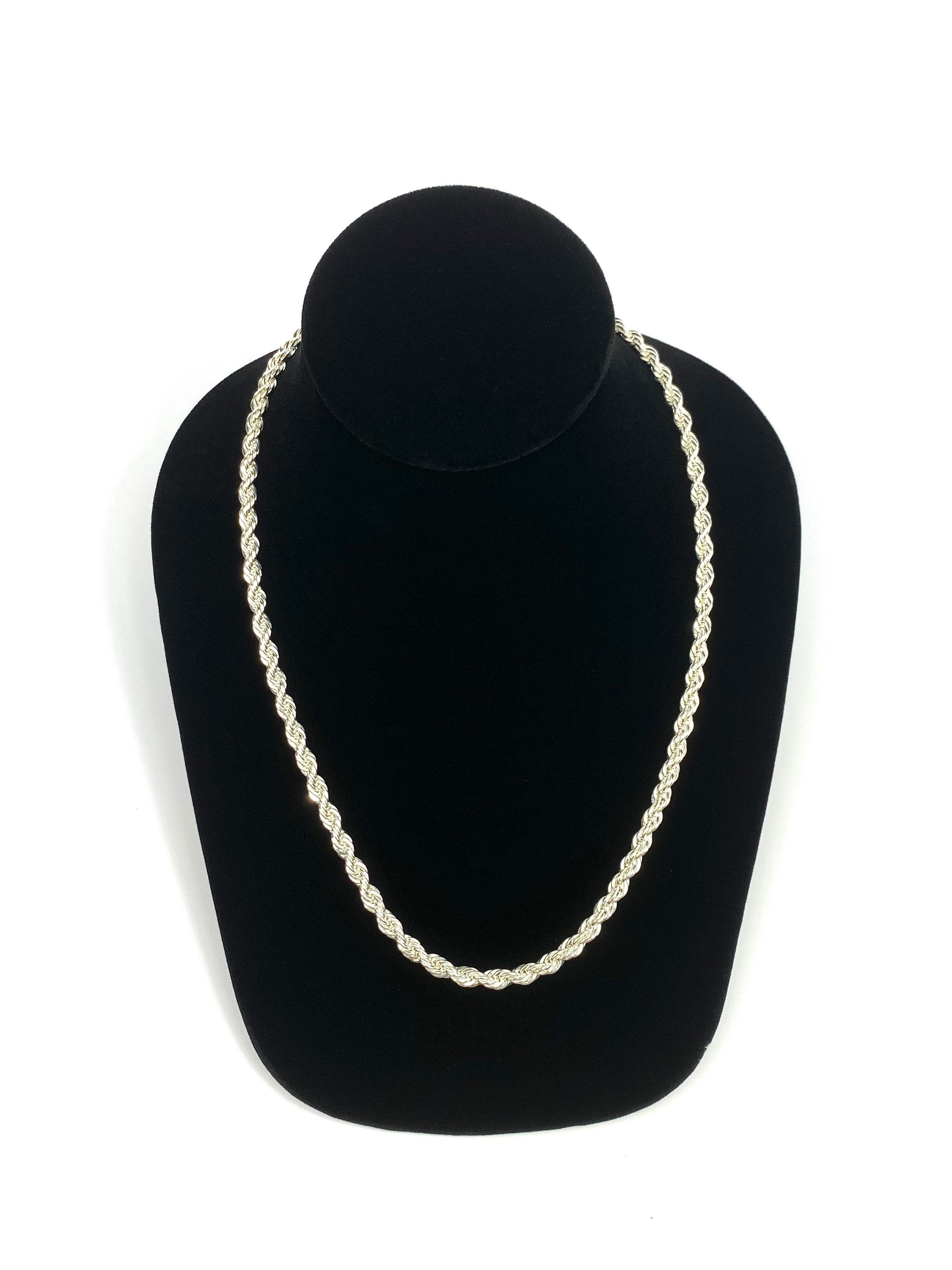  20” 4mm Sterling Silver Rope Chain, Sku: S5FRLC-20 