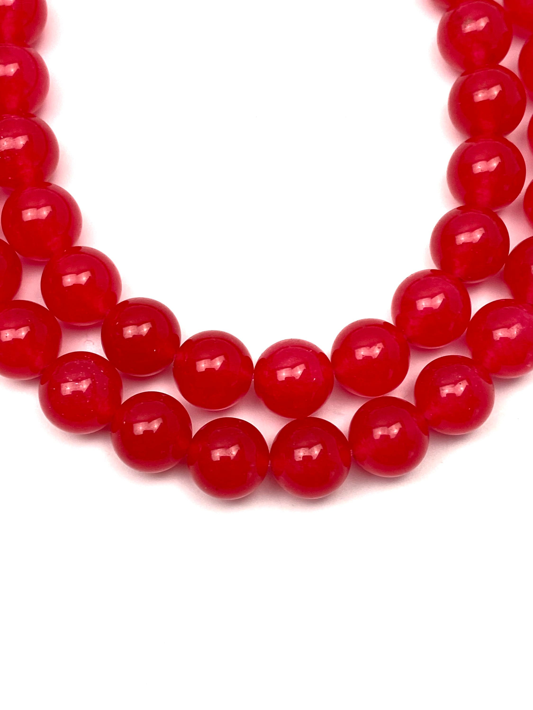  Rose jade bead strand, SKU#A16 