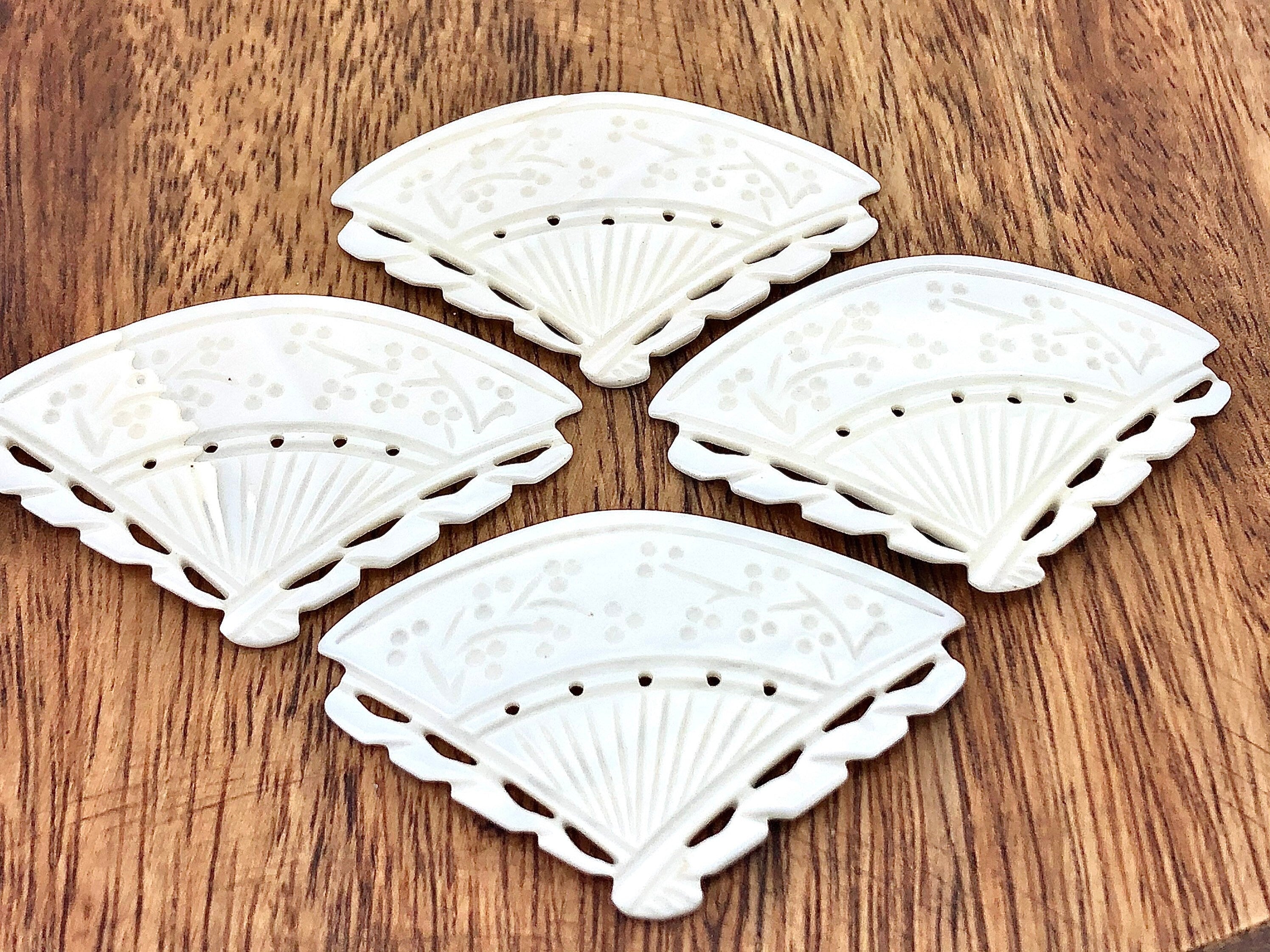  White South Sea Mother Of Pearl Fan Sku#M265 