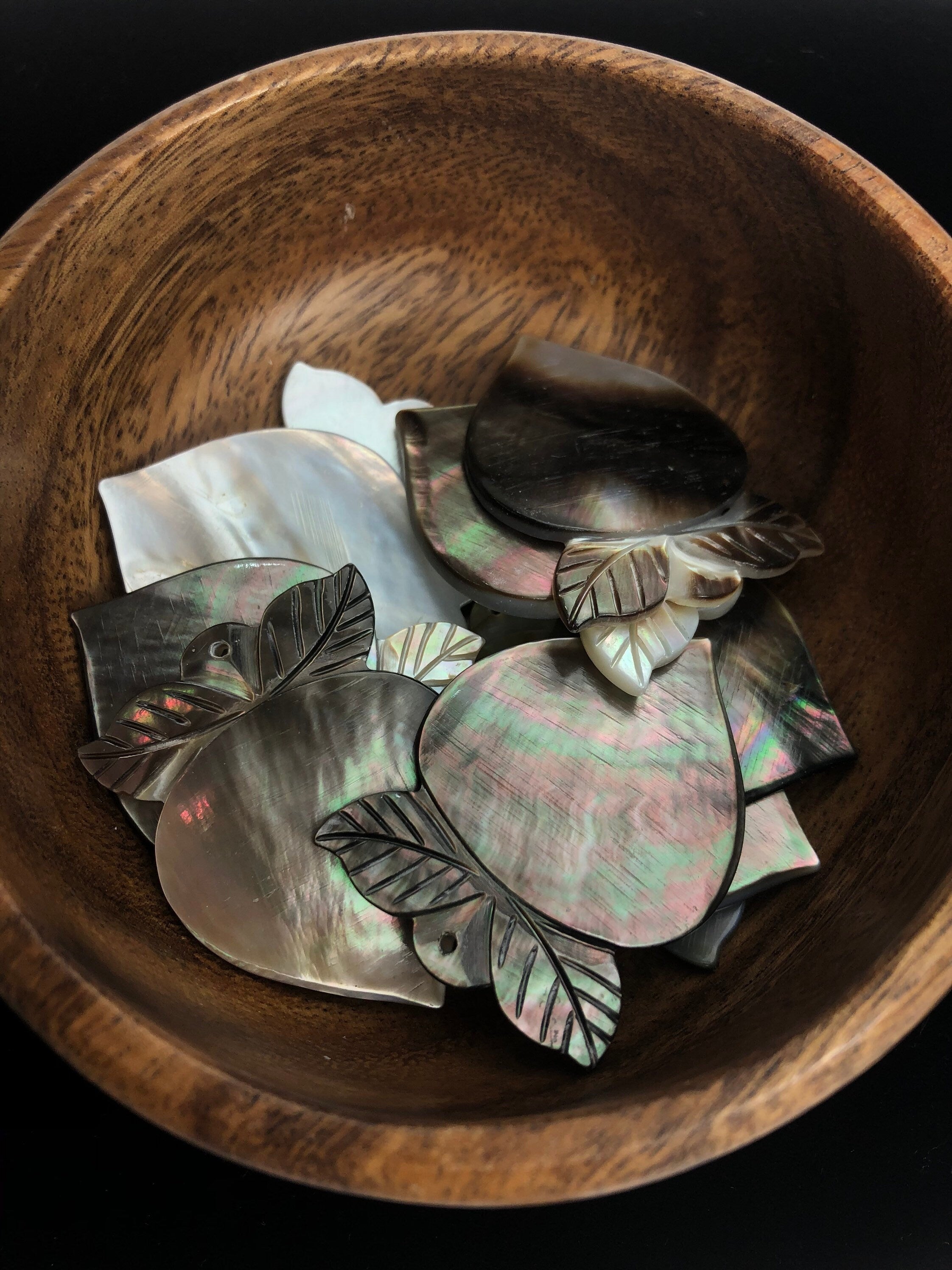  Black Tahitian Mother Of Pearl Turnip Sku#M323 