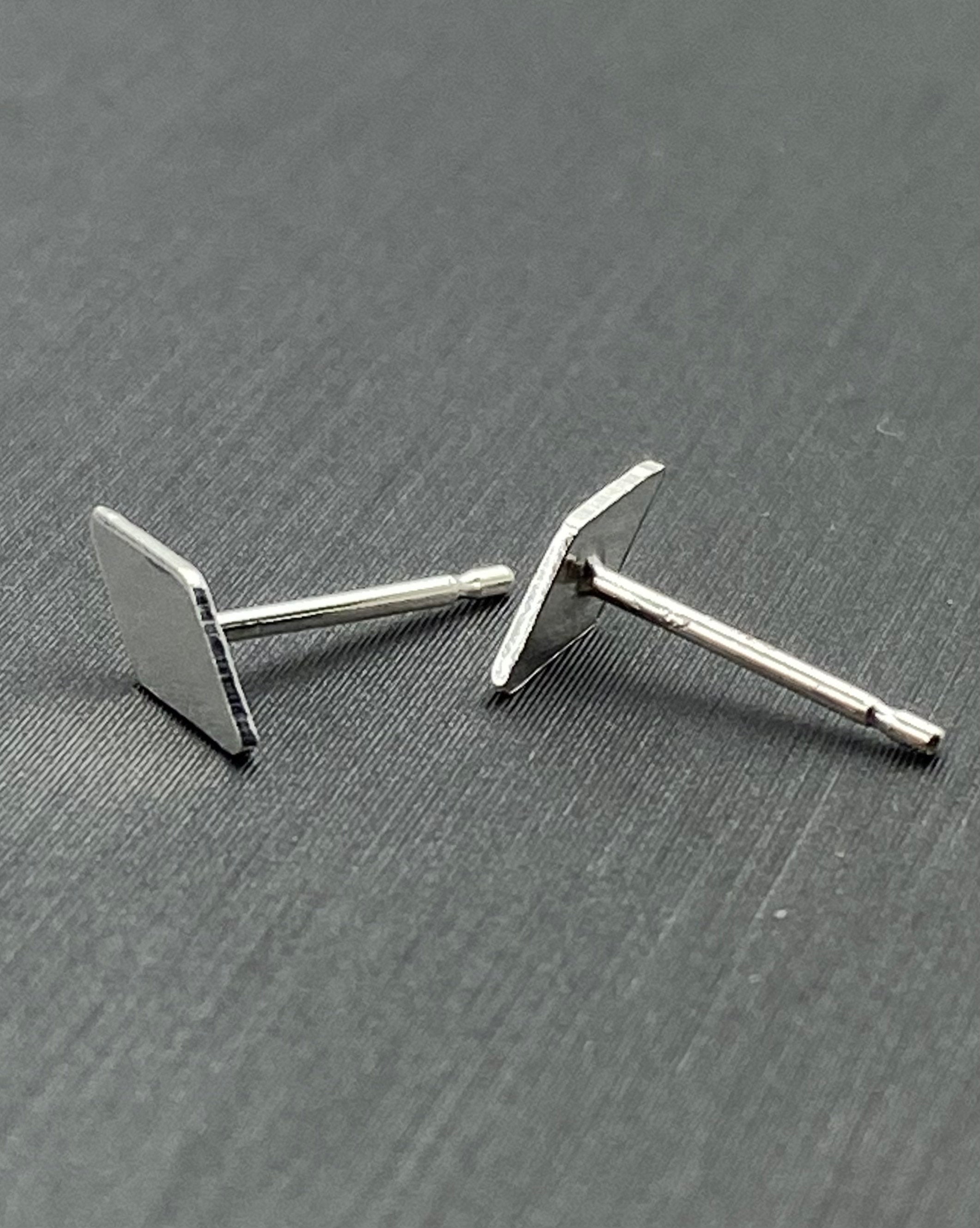  Diamond sterling silver earring studs, SKU#5,020-5 