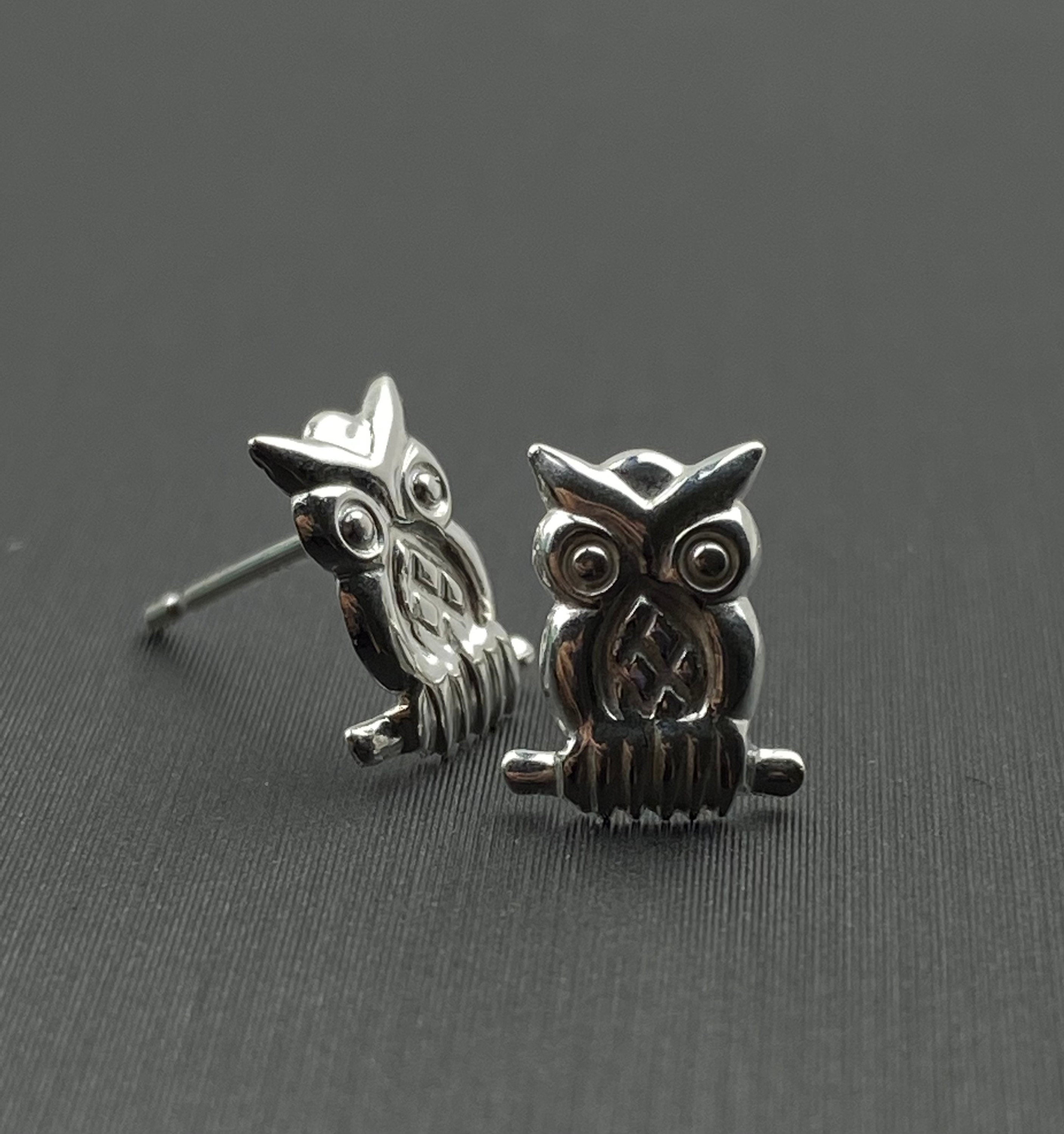  Owl sterling silver earring studs, SKU#E46-5 