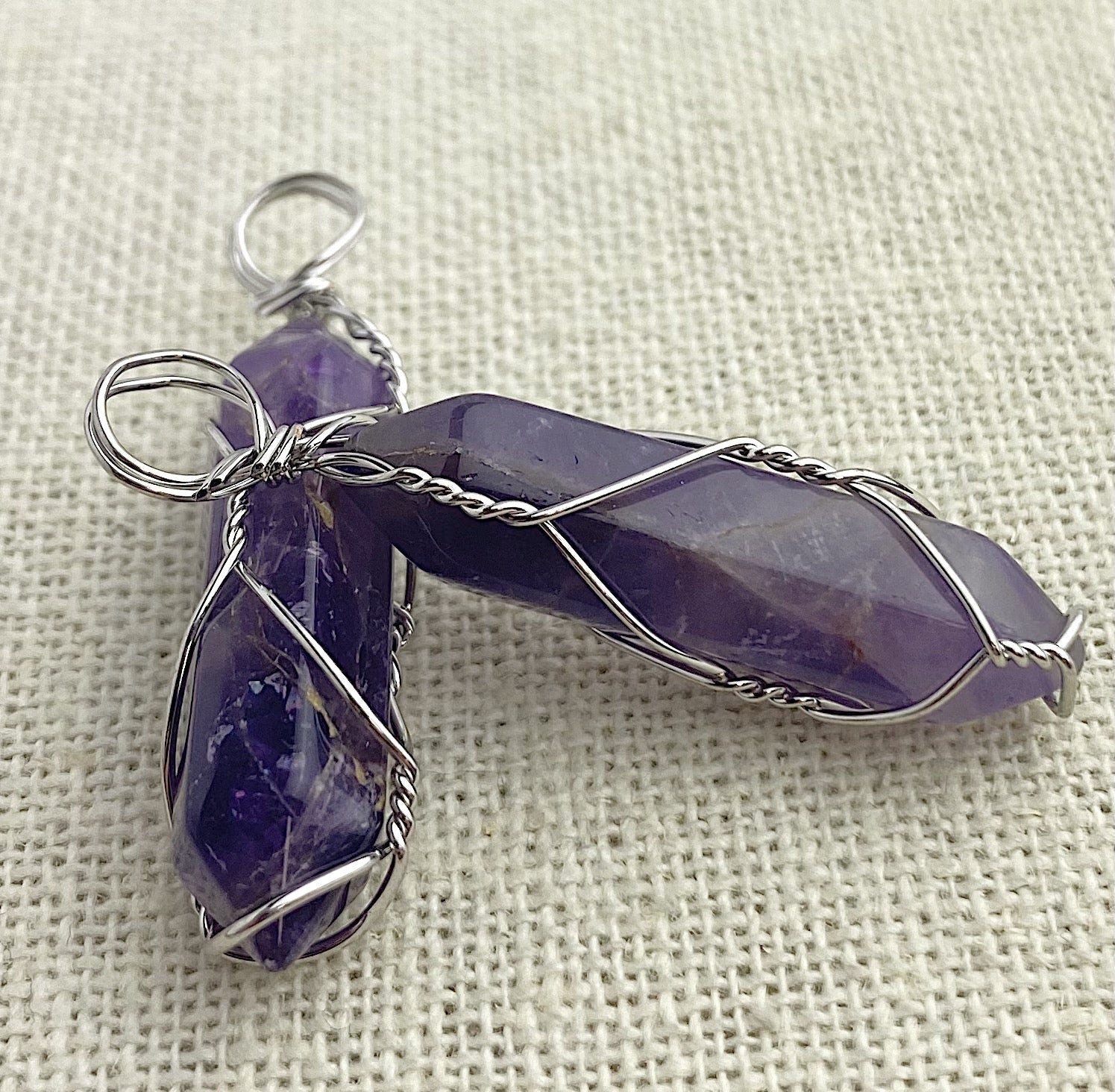  Wire Wrapped Amethyst Pendant 