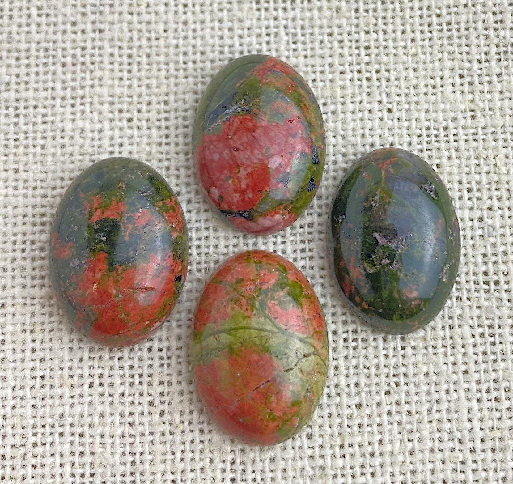  Unakite Oval Cabochon 