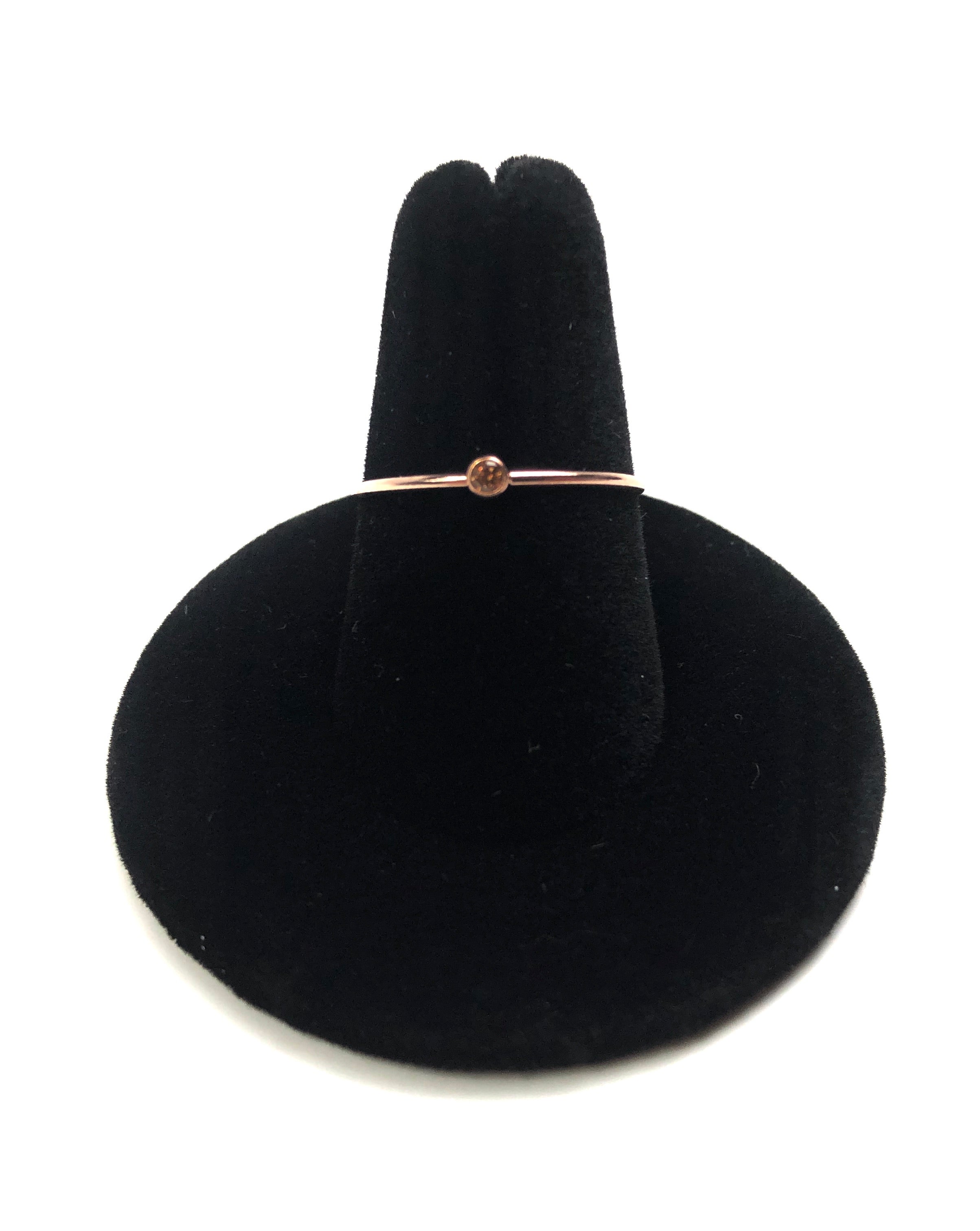  14kRGF 2mm Champagne Stacking Ring 