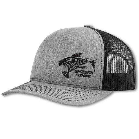 ShredFin Charcoal Gray & Neon Orange Hat FLEXFIT