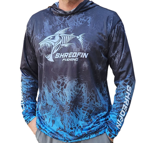 ShredFin Prym1 Camo (Typhoon) Hooded Performance Shirt