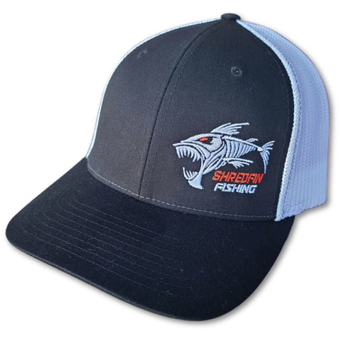 ShredFin Charcoal Gray & Neon Orange FLEXFIT Hat