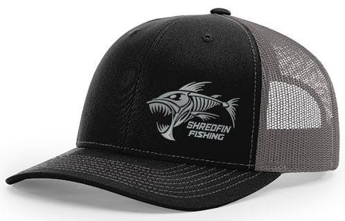 FISH-ON Trucker Hat Curved Bill - Black TriTech Visor W/FISH-ON Logo Patch