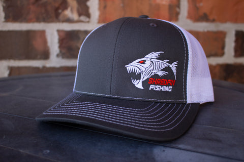 ShredFin Heather Gray & Black Patch Hat