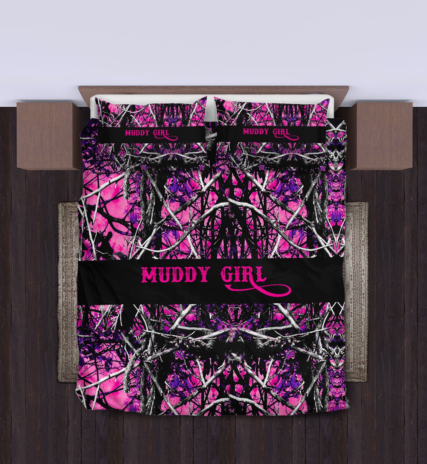 muddy girl crib set