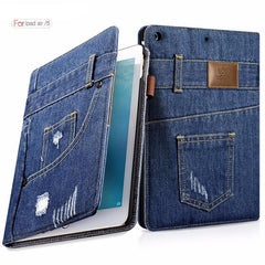 Slim Fashion Jeans Flip Case For iPad Air 9.7
