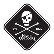 Hatch Outdoors | Jolly Roger Sticker, Black & White – Hatch