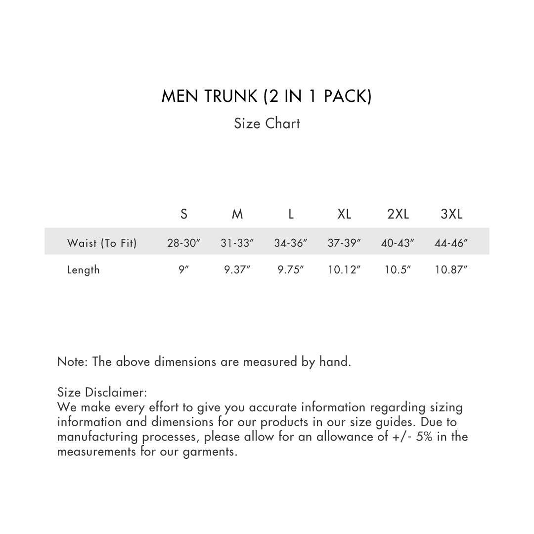 Men Trunk (2 in 1 pack) – OXWHITE