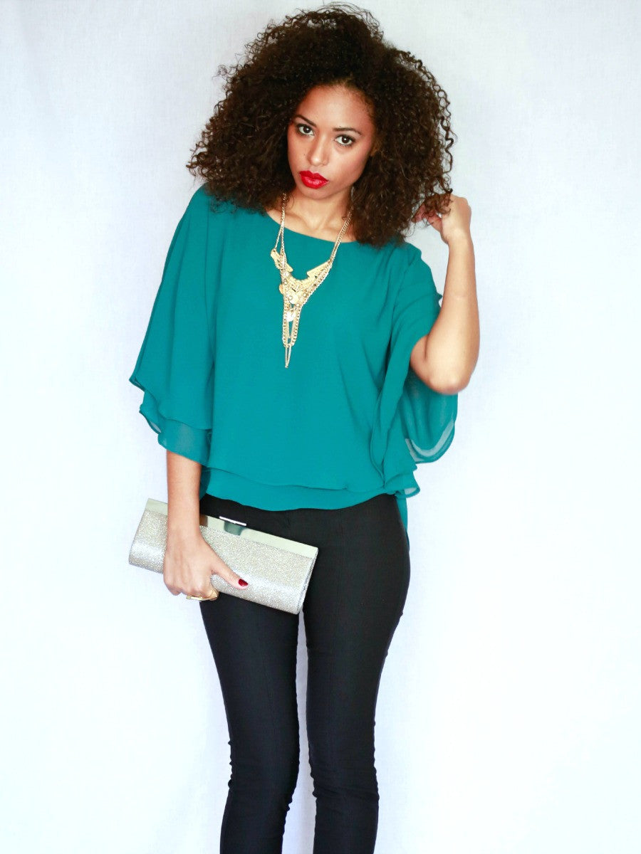 turquoise dressy tops