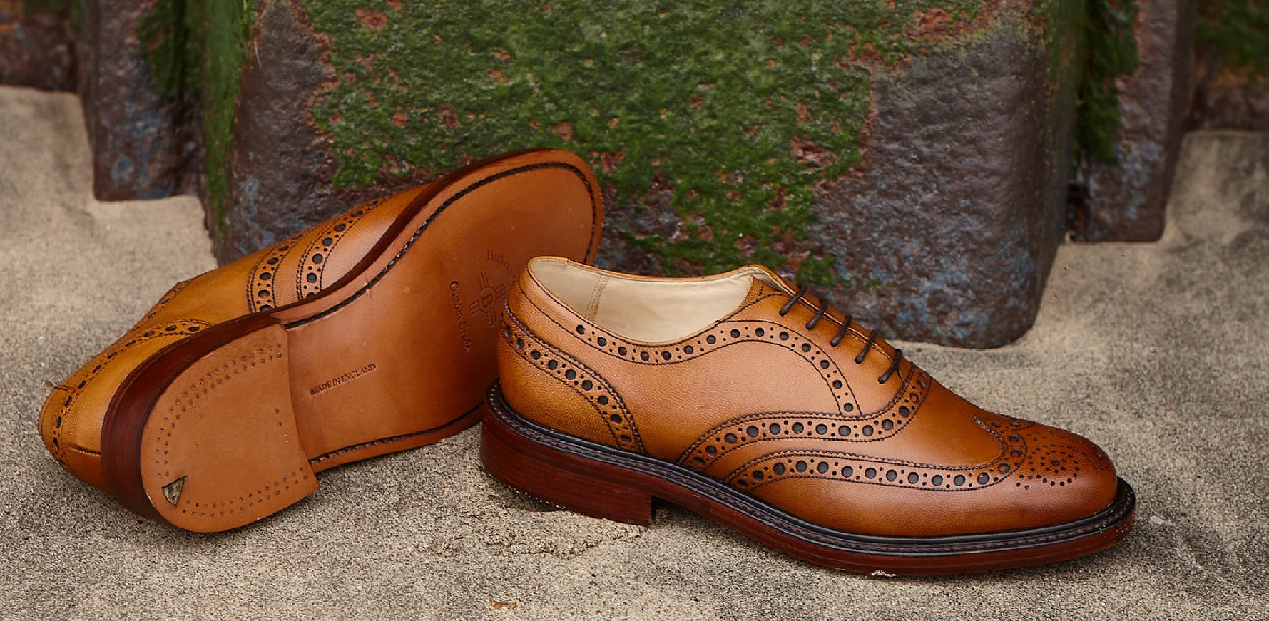 Charles - Men's Handmade Leather Brogue Shoes By Barker