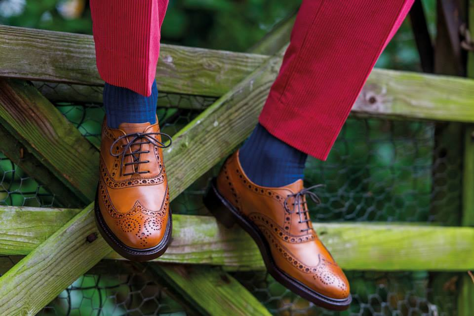 Charles - Brogue Oxford da uomo in pelle marrone di Barker