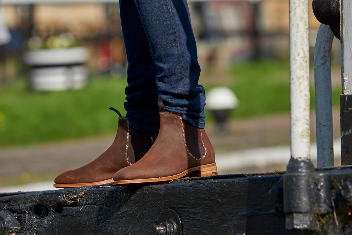 barker suede chelsea boots