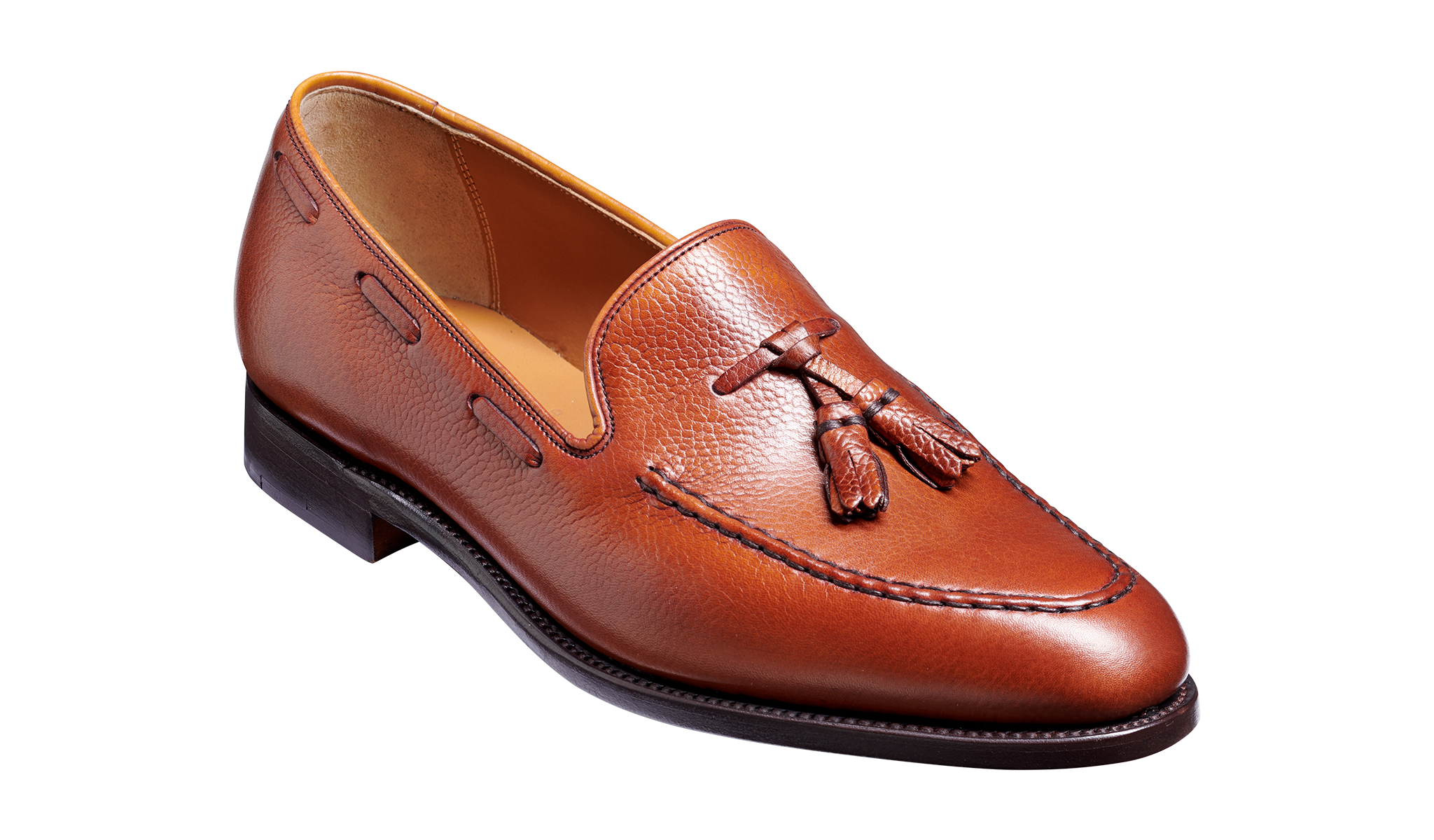 Newborough - A brown handmade leather loafers for men by Barker Shoes.