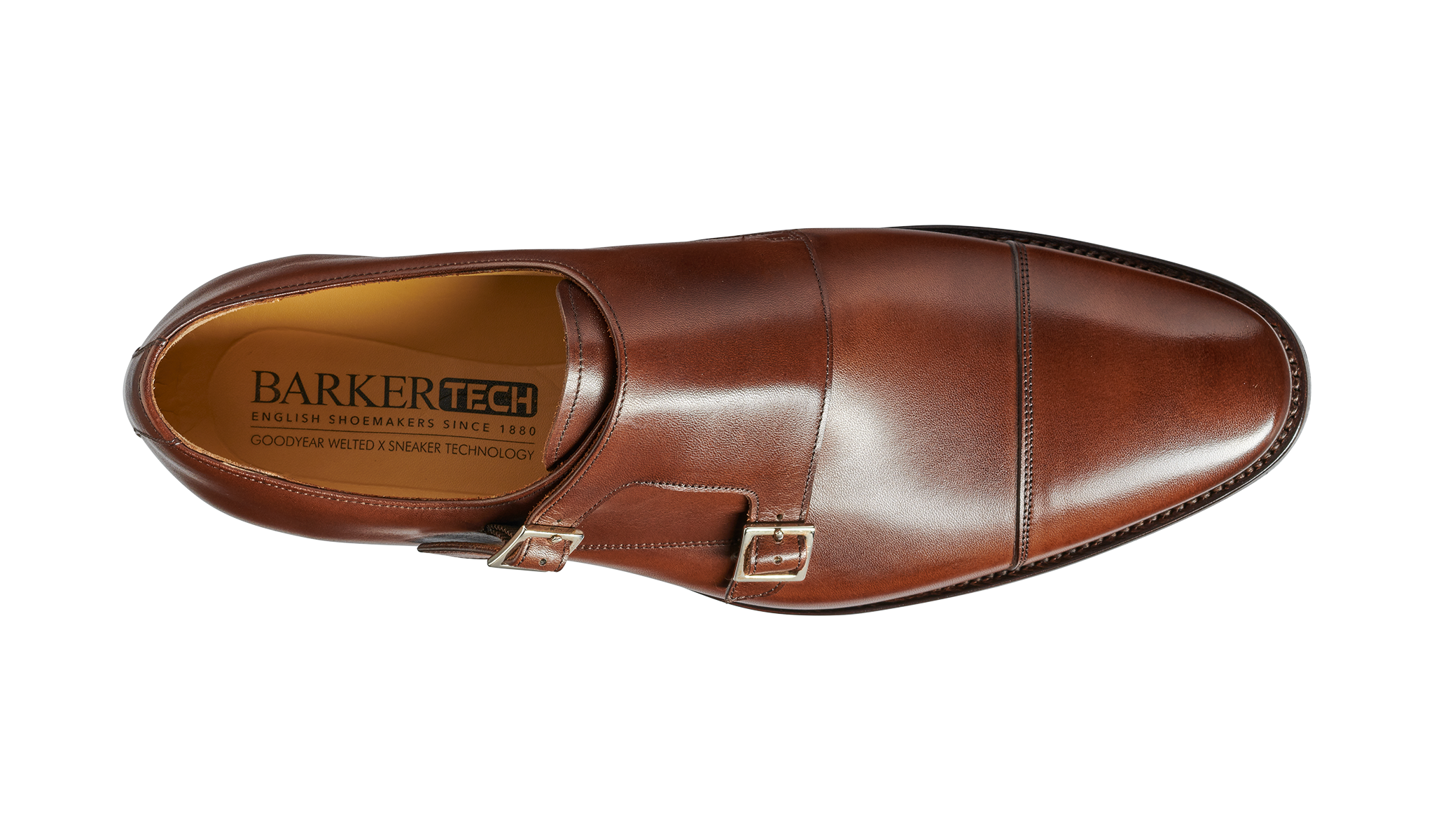 Edison - Men's Handmade Leather Monk Shoe By Barker