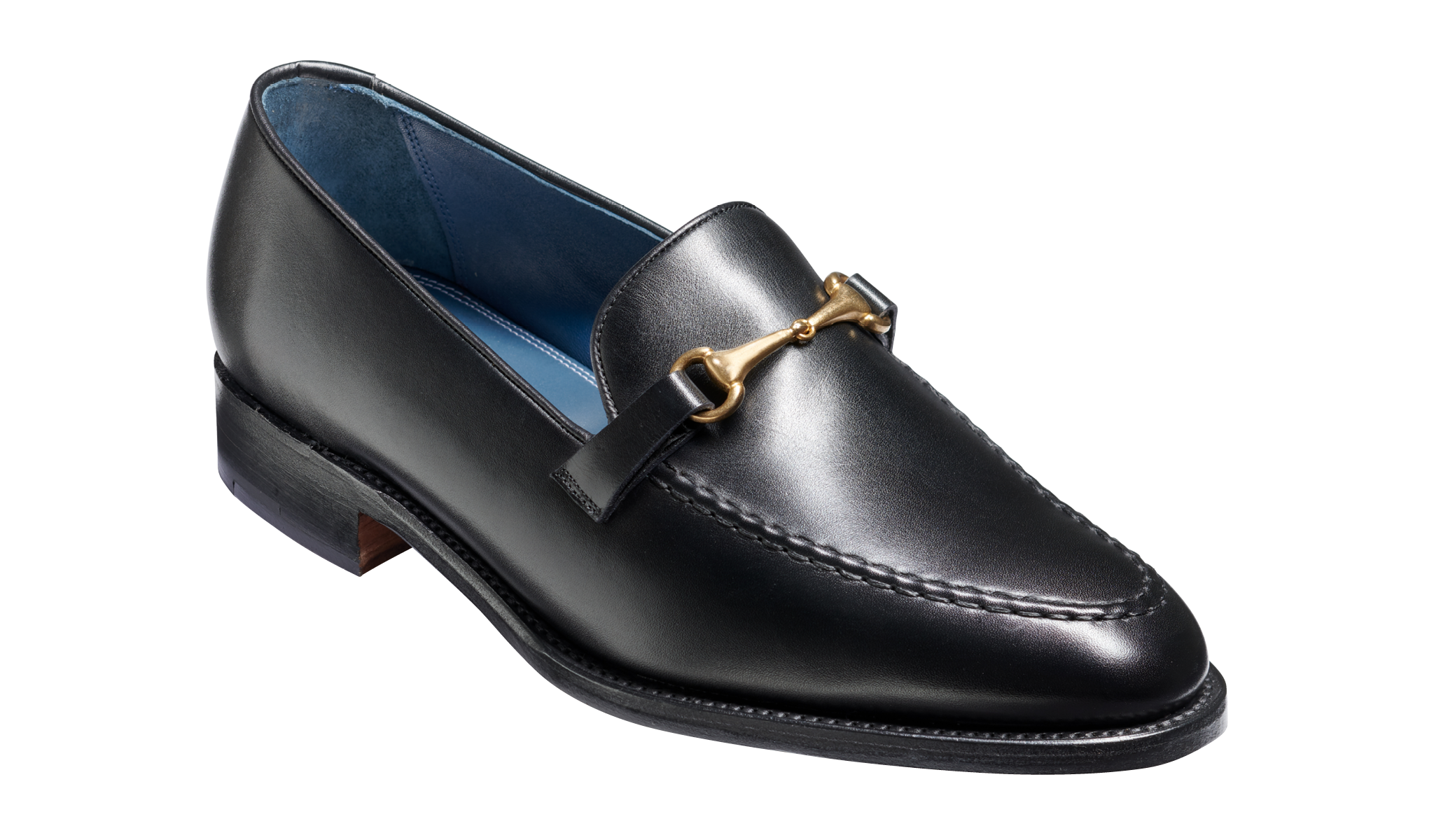 Frank - Men's handmade black leather loafer by Barker