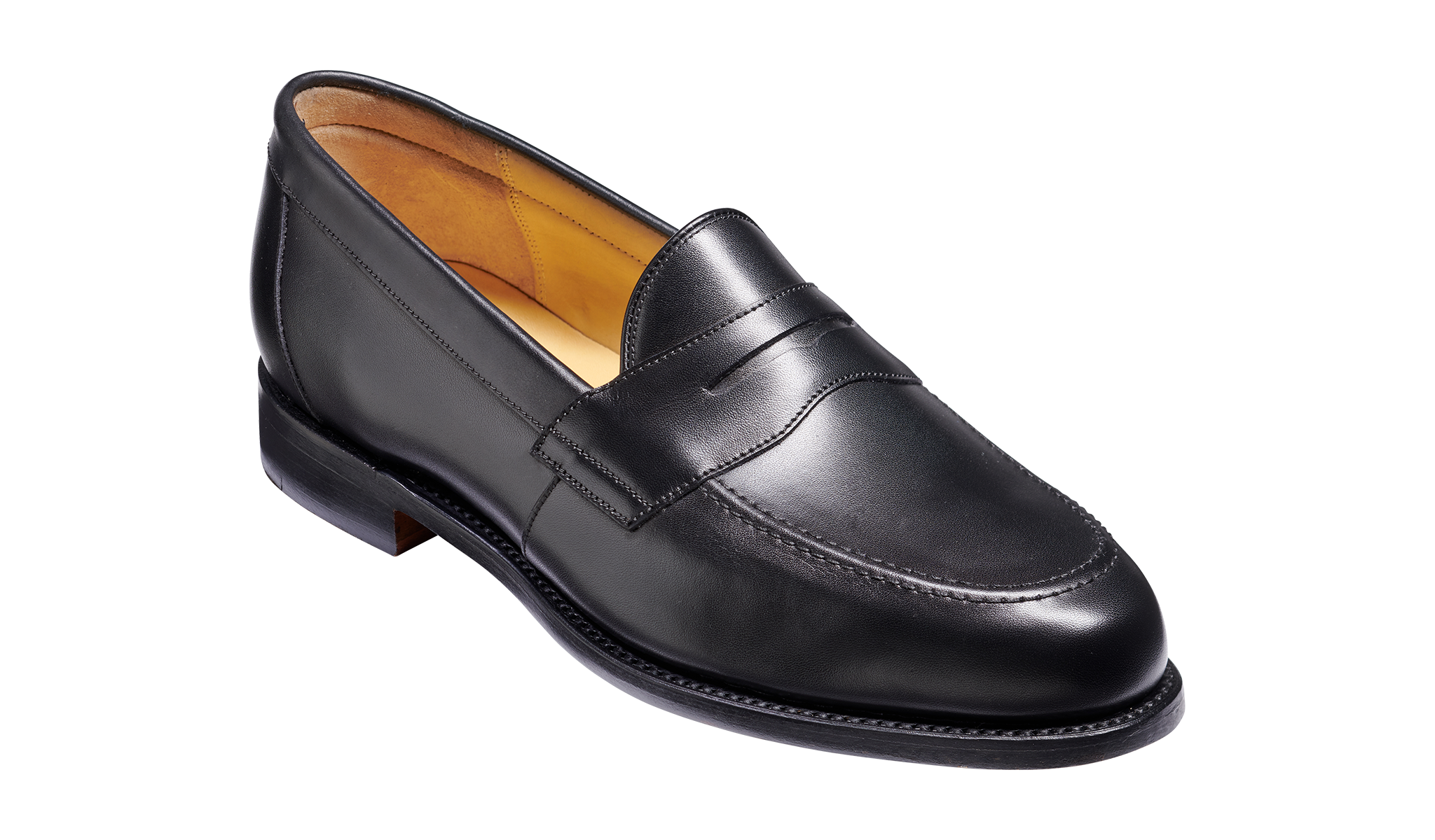 Portsmouth - A men's black loafers by Barker Shoes.