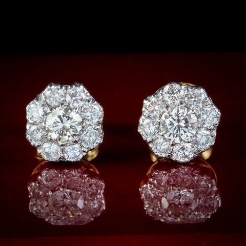 Diamond Cluster Earrings