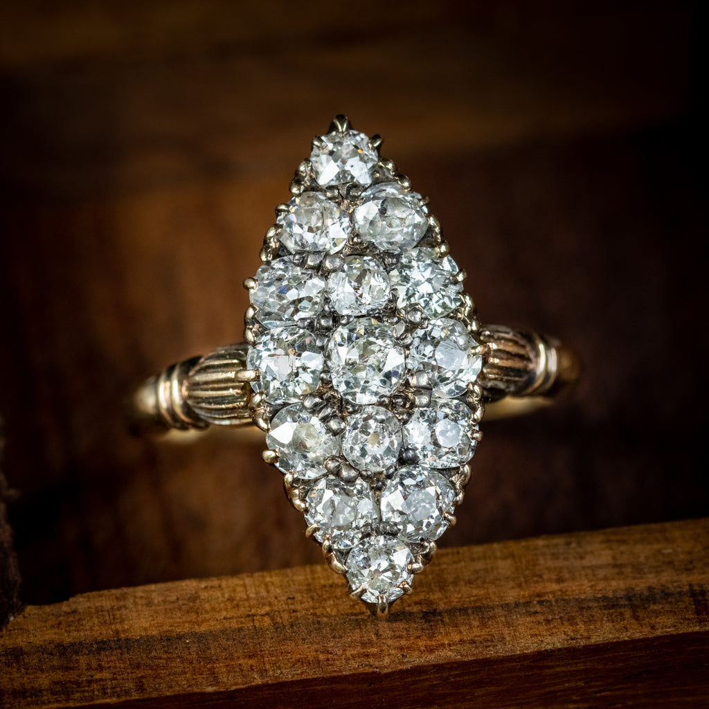 Victorian-diamond-cluster-ring