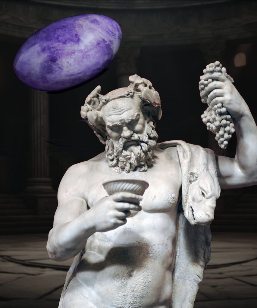 Bacchus-Statue-and-Amethyst