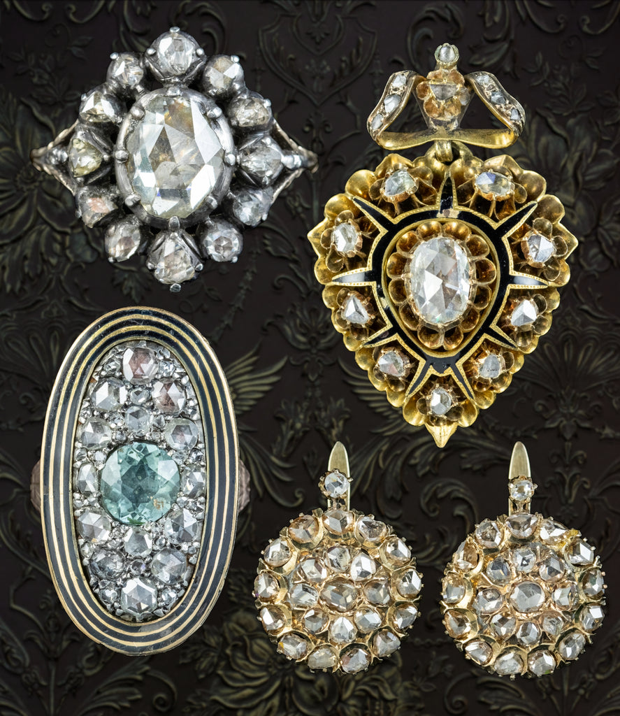Georgian Diamond Navette Ring – Rebekah Brooks Jewelry