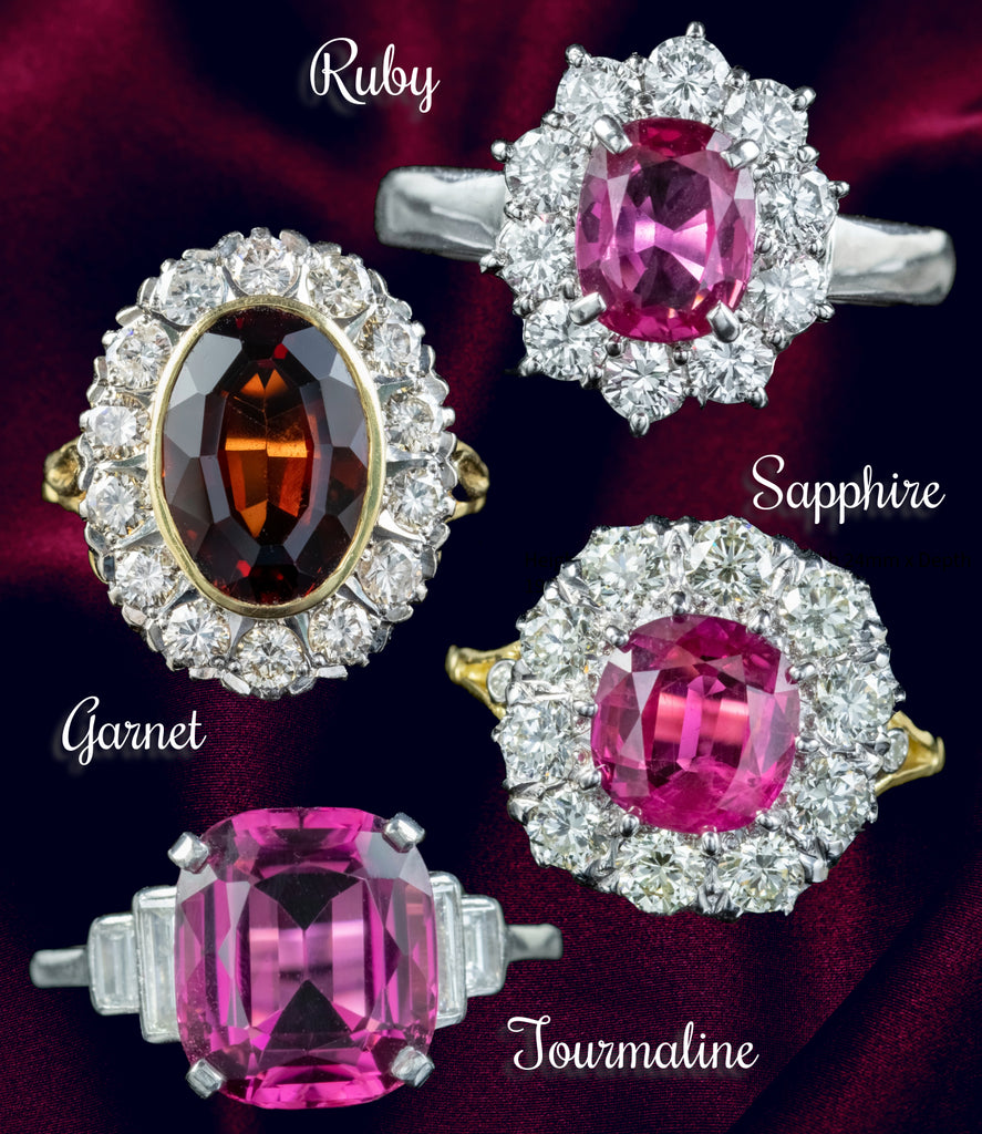 Ruby-Sapphire-Tourmaline-Garnet-Rings