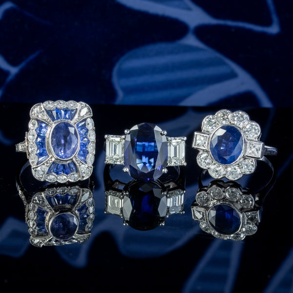 Sapphire-Diamond-Rings