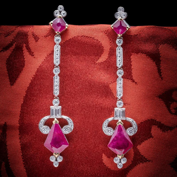 Ruby Diamond Earrings