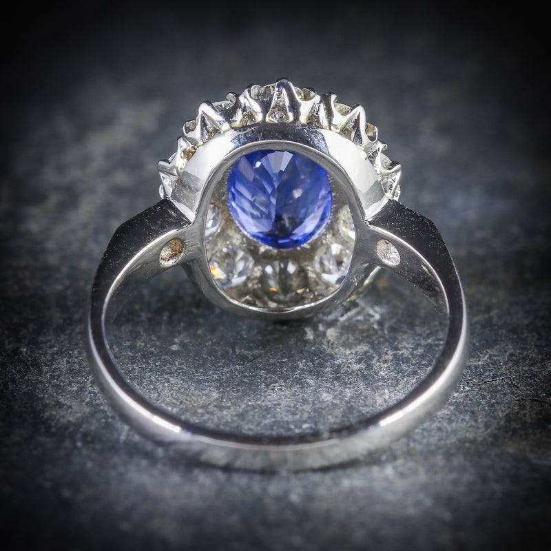 Antique Edwardian Sapphire Diamond Ring Platinum Circa 1910 – Antique ...