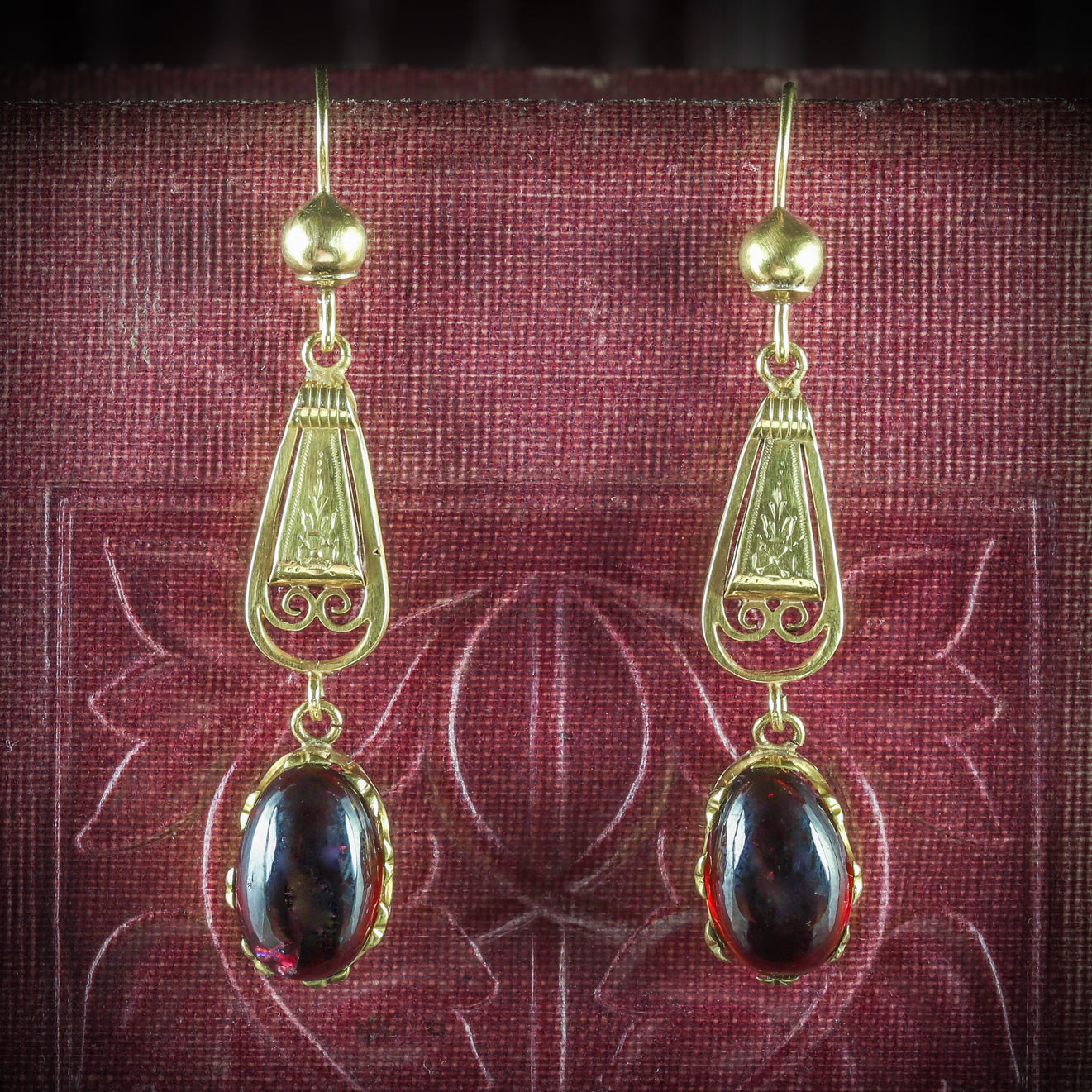 Antique Georgian Garnet Earrings 18ct Gold Circa 1800 – Antique ...