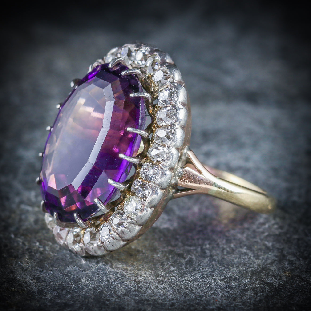 Antique Victorian Amethyst Ring 9ct Gold Circa 1900 Antique Jewellery