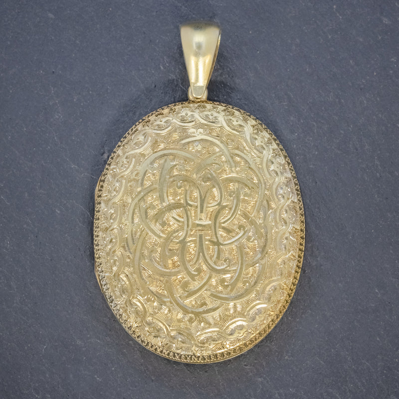 ANTIQUE VICTORIAN LOCKET SILVER GOLD GILT FORGET ME NOT CIRCA 1880 ...