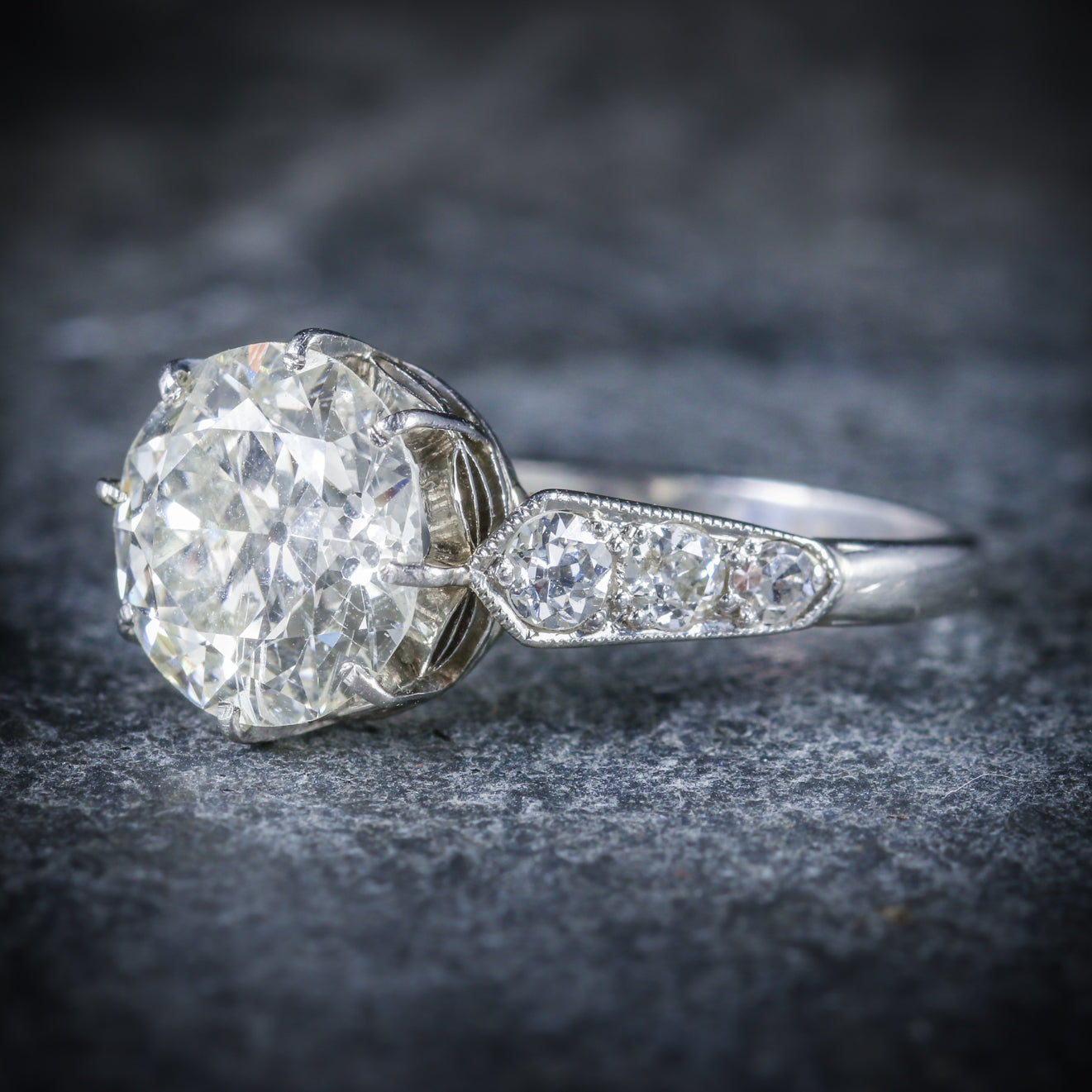 Art Deco Diamond Solitaire Ring Platinum Engagement Ring Circa 1920 ...